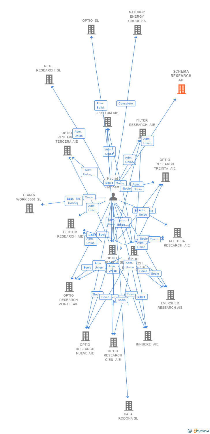 Vinculaciones societarias de SCHEMA RESEARCH AIE