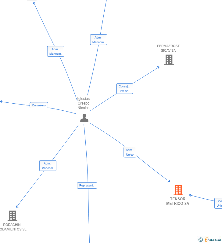 Vinculaciones societarias de TENSOR METRICO SA