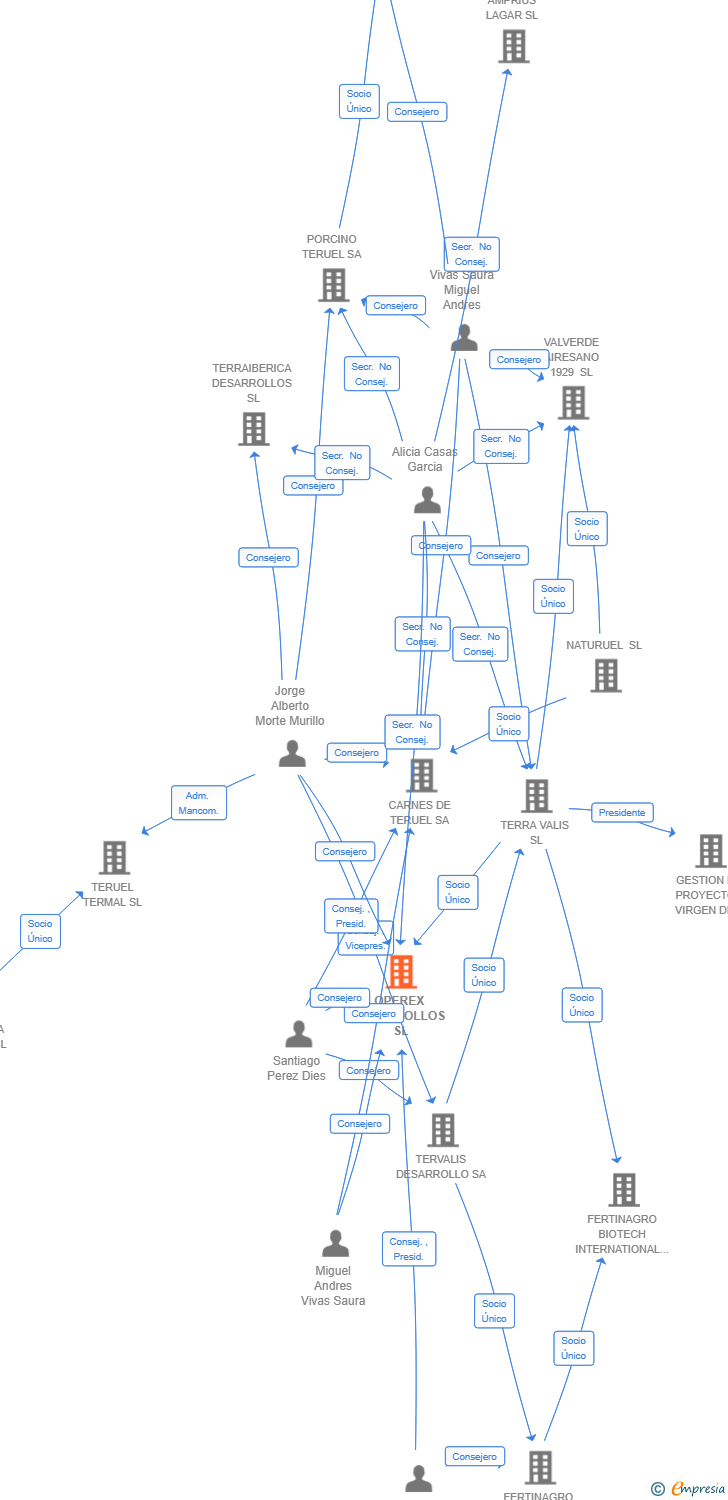Vinculaciones societarias de OPEREX DESARROLLOS SL