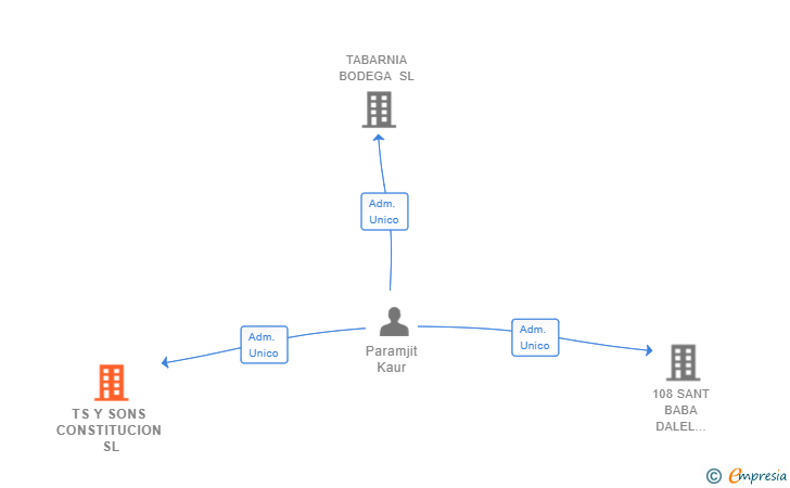 Vinculaciones societarias de TS Y SONS CONSTITUCION SL