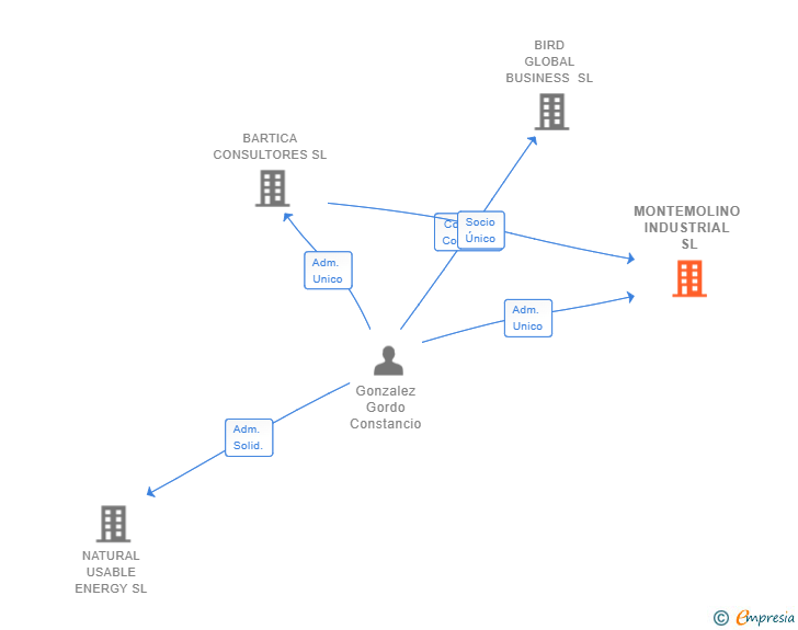 Vinculaciones societarias de MONTEMOLINO INDUSTRIAL SL
