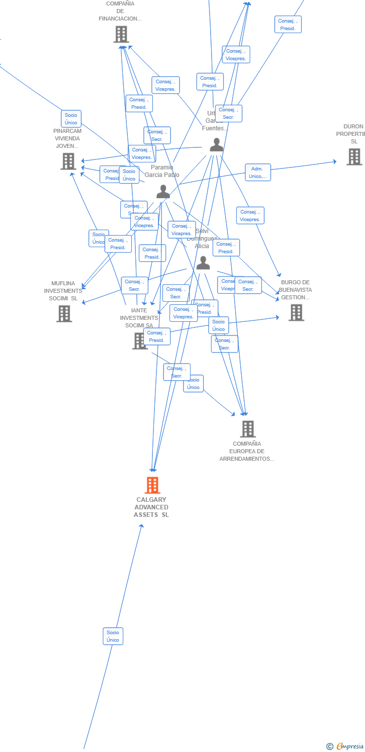 Vinculaciones societarias de CALGARY ADVANCED ASSETS SL