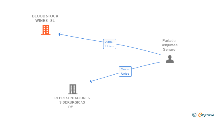 Vinculaciones societarias de BLOODSTOCK WINES SL