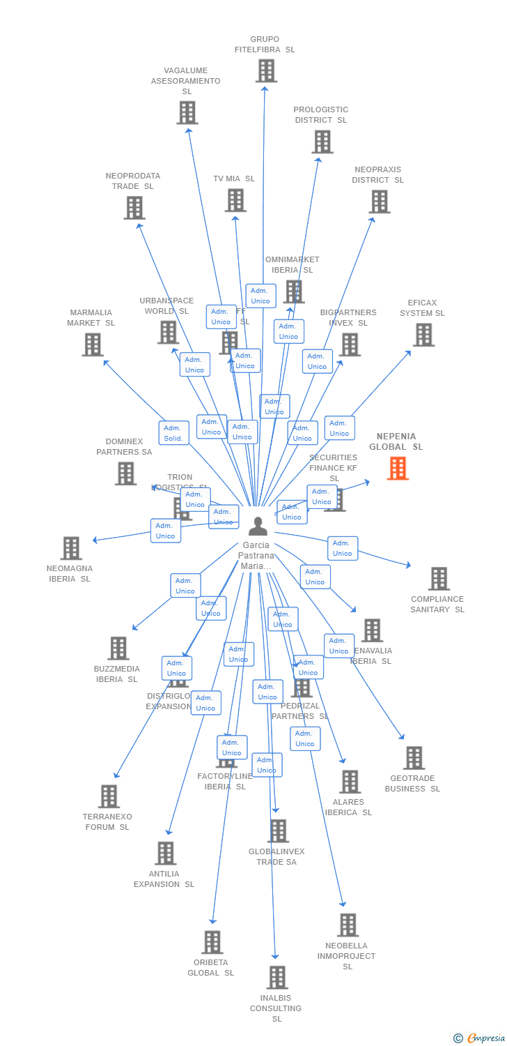 Vinculaciones societarias de NEPENIA GLOBAL SL