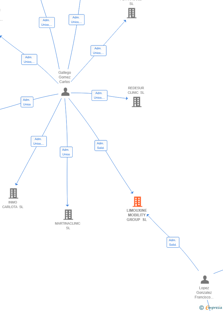 Vinculaciones societarias de LIMOUXINE MOBILITY GROUP SL