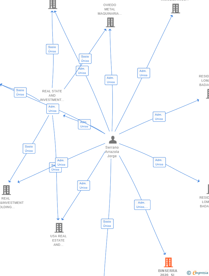 Vinculaciones societarias de BINSERRA 2020 SL