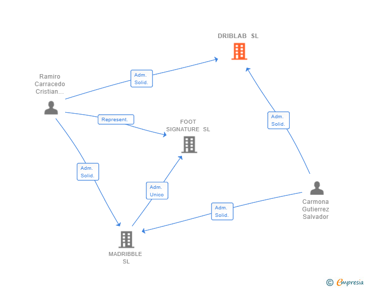 Vinculaciones societarias de DRIBLAB SL