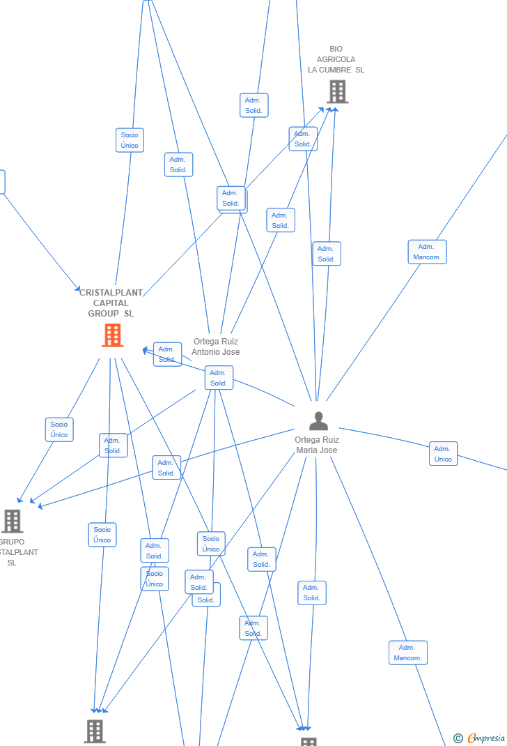 Vinculaciones societarias de CRISTALPLANT CAPITAL GROUP SL