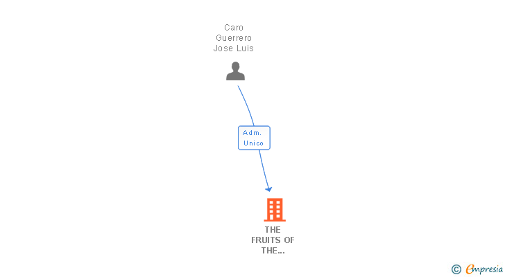 Vinculaciones societarias de THE FRUITS OF THE WORLD BY CARO & CARO SL