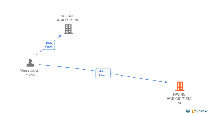 Vinculaciones societarias de PAVINO AGRICULTURA SL