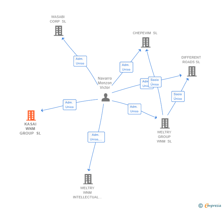 Vinculaciones societarias de KASAI WNM GROUP SL