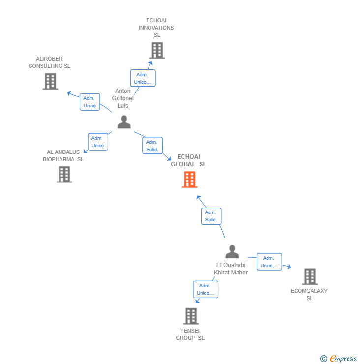 Vinculaciones societarias de ECHOAI GLOBAL SL