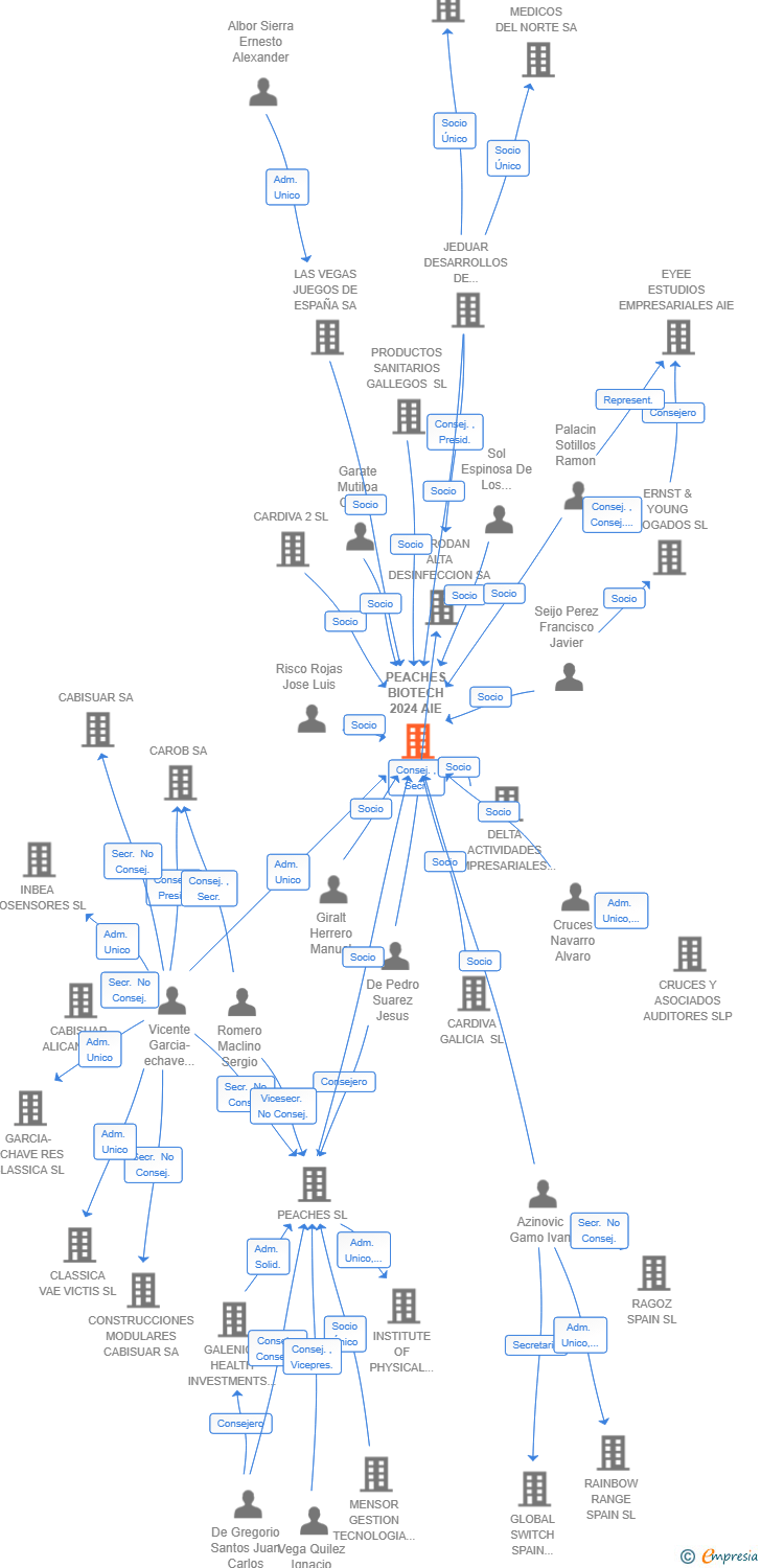 Vinculaciones societarias de PEACHES BIOTECH 2024 AIE