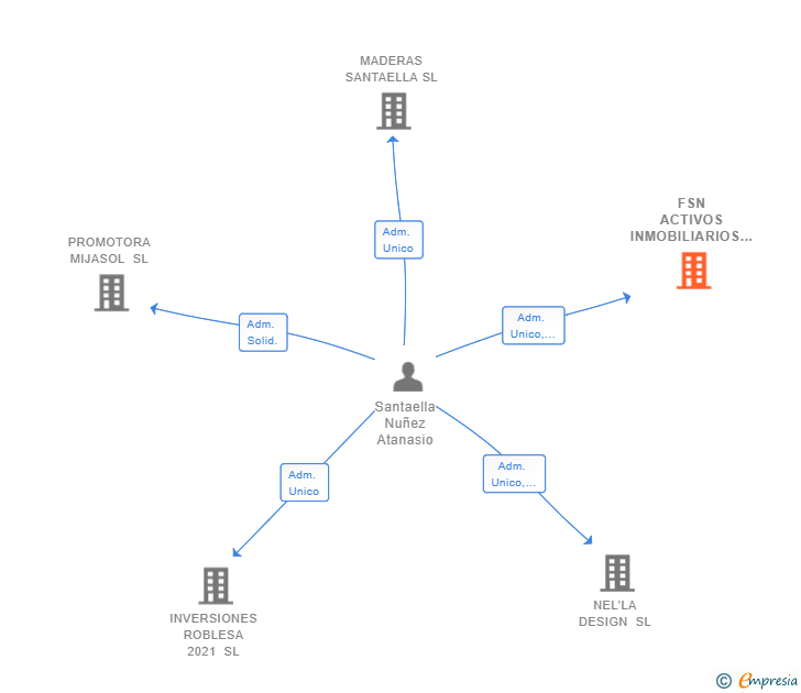 Vinculaciones societarias de FSN ACTIVOS INMOBILIARIOS SL