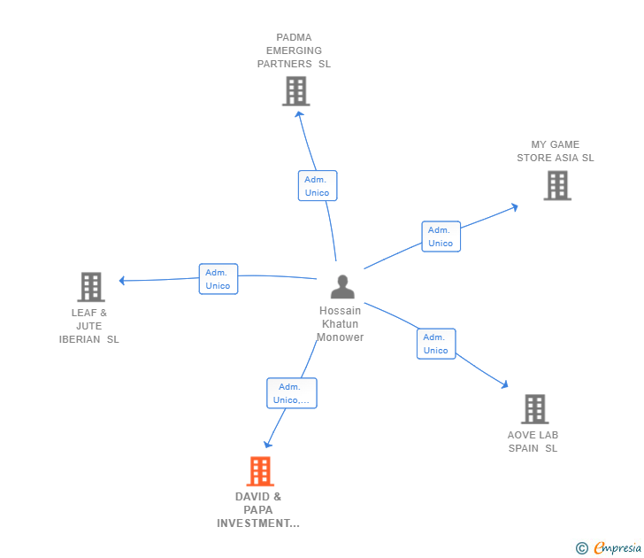 Vinculaciones societarias de DAVID & PAPA INVESTMENT 2022 SL