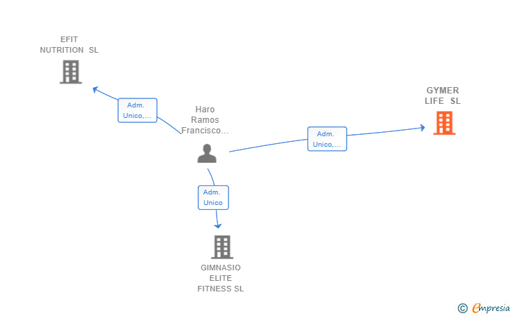 Vinculaciones societarias de GYMER LIFE SL