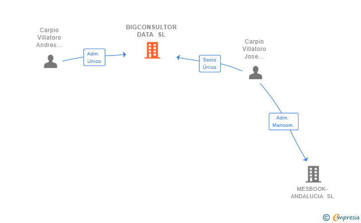 Vinculaciones societarias de BIGCONSULTOR DATA SL