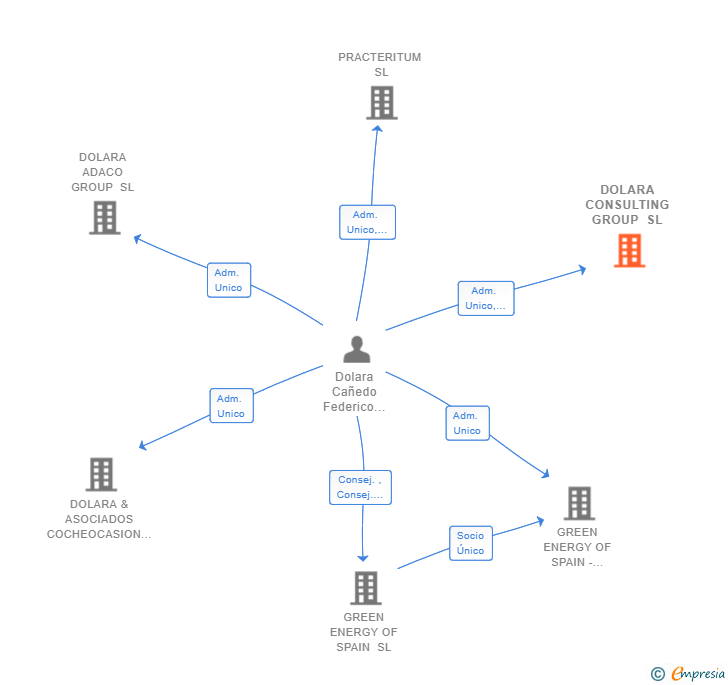 Vinculaciones societarias de DOLARA CONSULTING GROUP SL