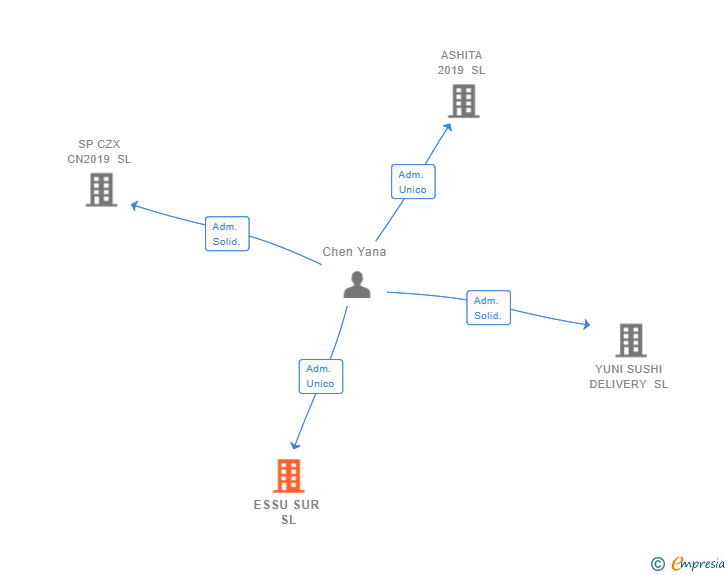 Vinculaciones societarias de ESSU SUR SL