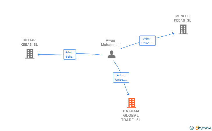 Vinculaciones societarias de HASHAM GLOBAL TRADE SL