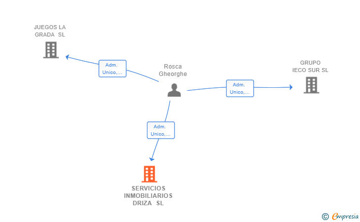 Vinculaciones societarias de SERVICIOS INMOBILIARIOS DRIZA SL