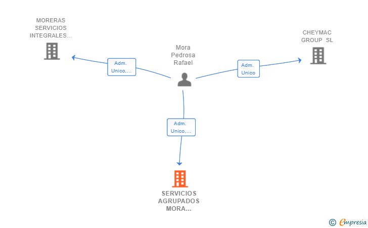 Vinculaciones societarias de SERVICIOS AGRUPADOS MORA PEDROSA SL