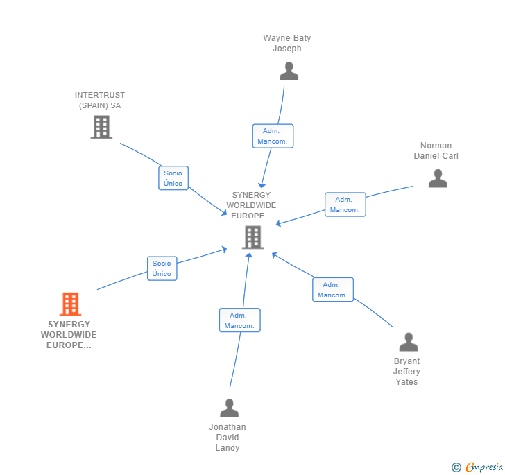 Vinculaciones societarias de SYNERGY WORLDWIDE EUROPE MANAGEMENT SERVICES BV