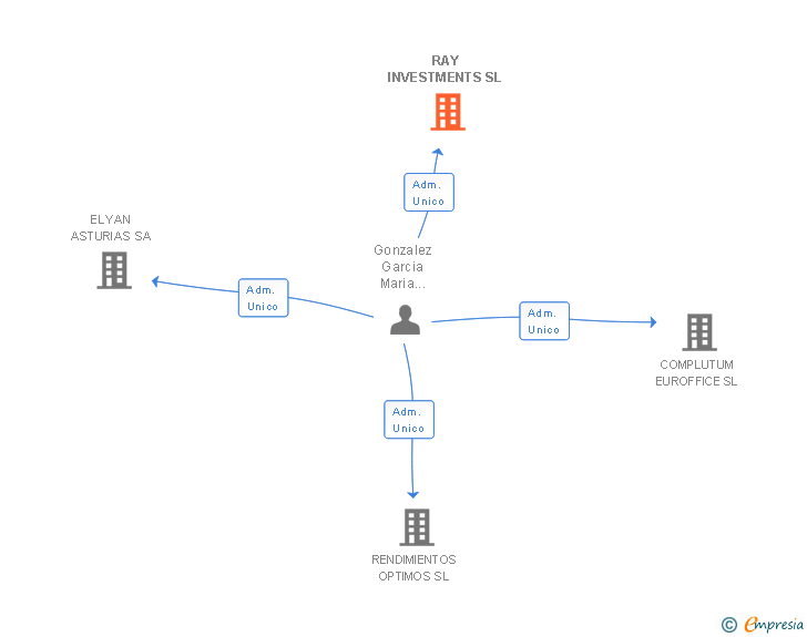 Vinculaciones societarias de RAY INVESTMENTS SL
