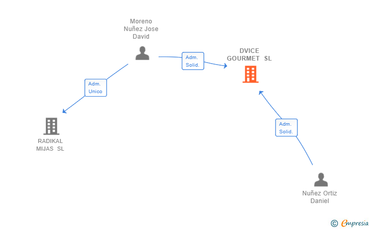 Vinculaciones societarias de DVICE GOURMET SL