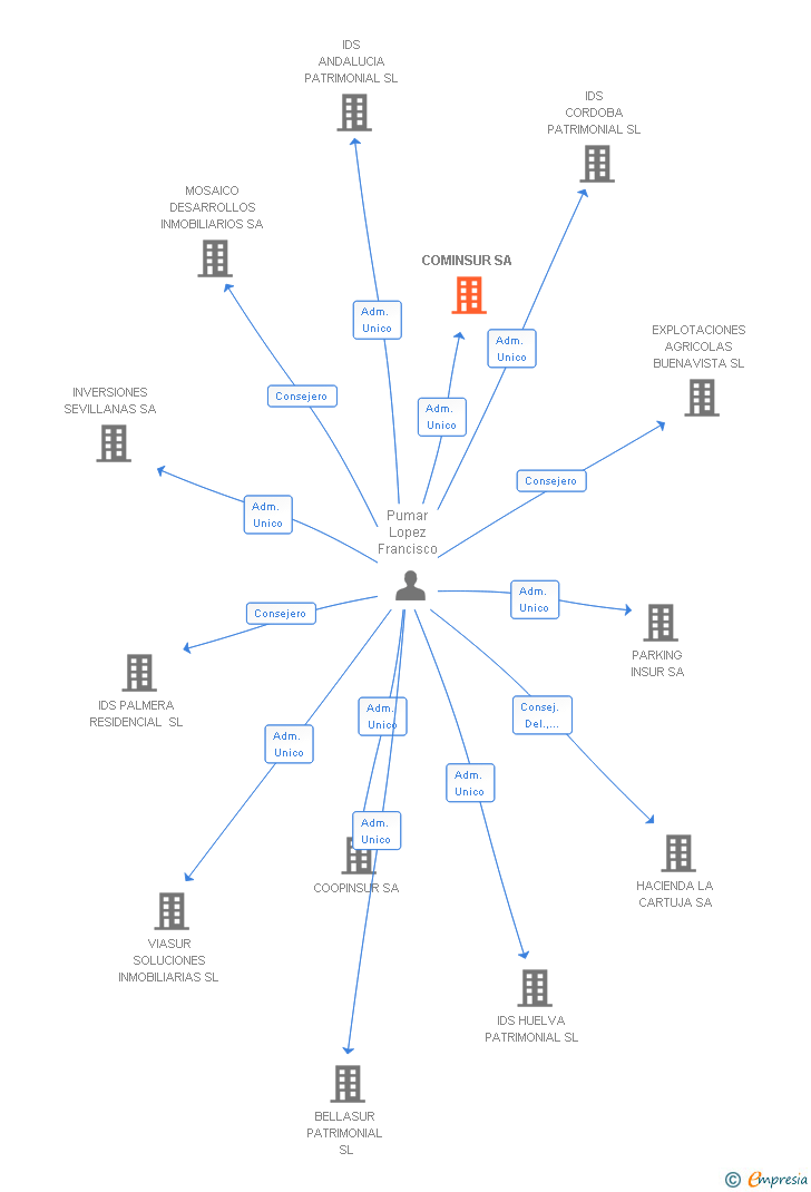 Vinculaciones societarias de COMINSUR SL