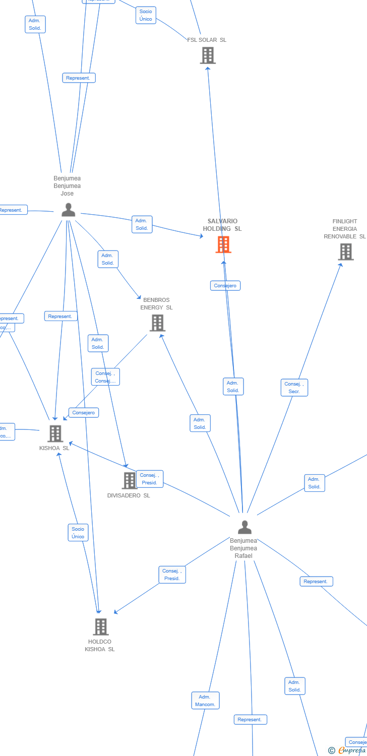 Vinculaciones societarias de SALVARIO HOLDING SL