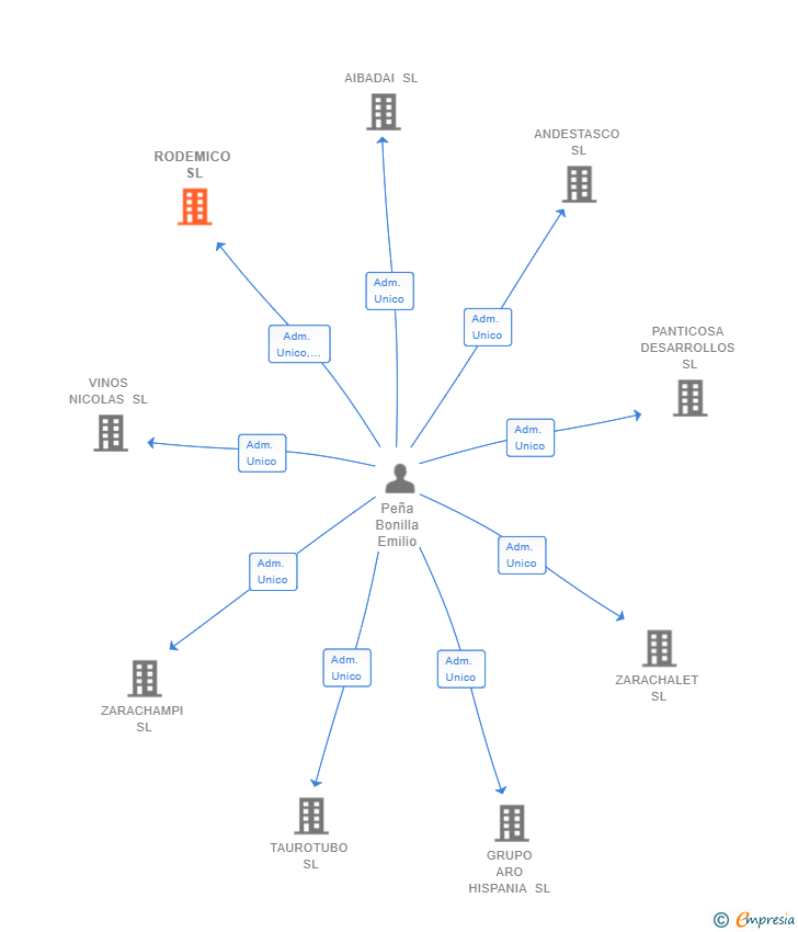 Vinculaciones societarias de RODEMICO SL