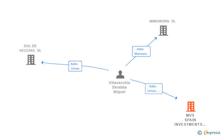 Vinculaciones societarias de MVS SPAIN INVESTMENTS SL