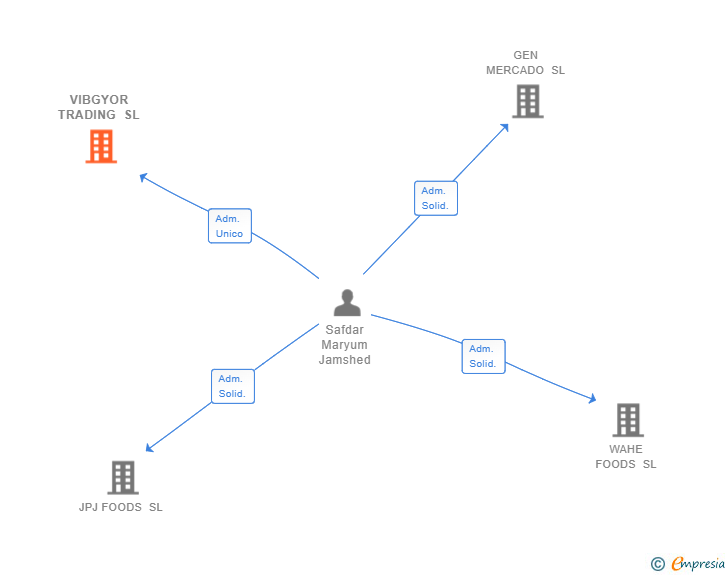 Vinculaciones societarias de VIBGYOR TRADING SL