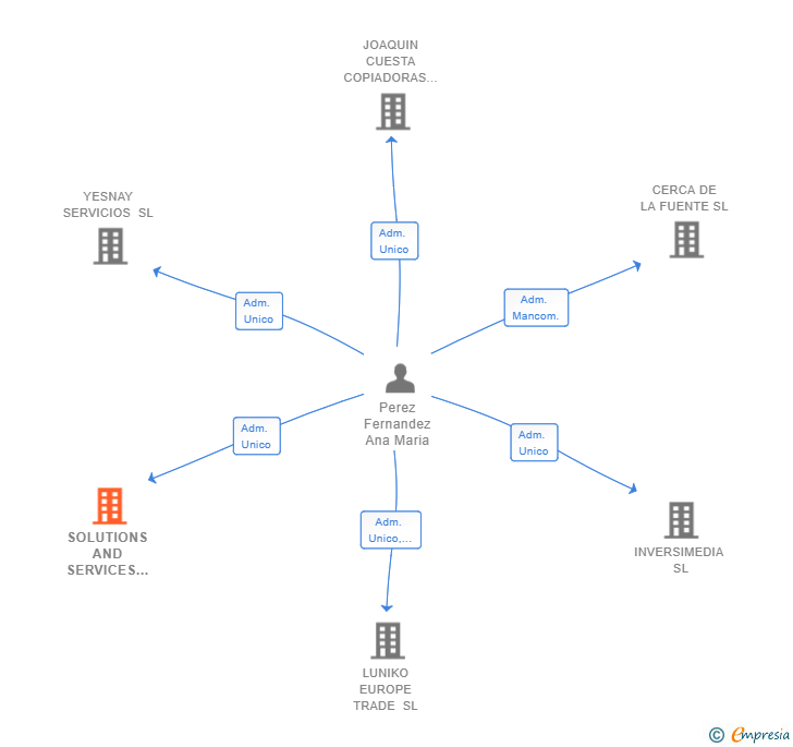 Vinculaciones societarias de SOLUTIONS AND SERVICES FOR EVERYONE SL