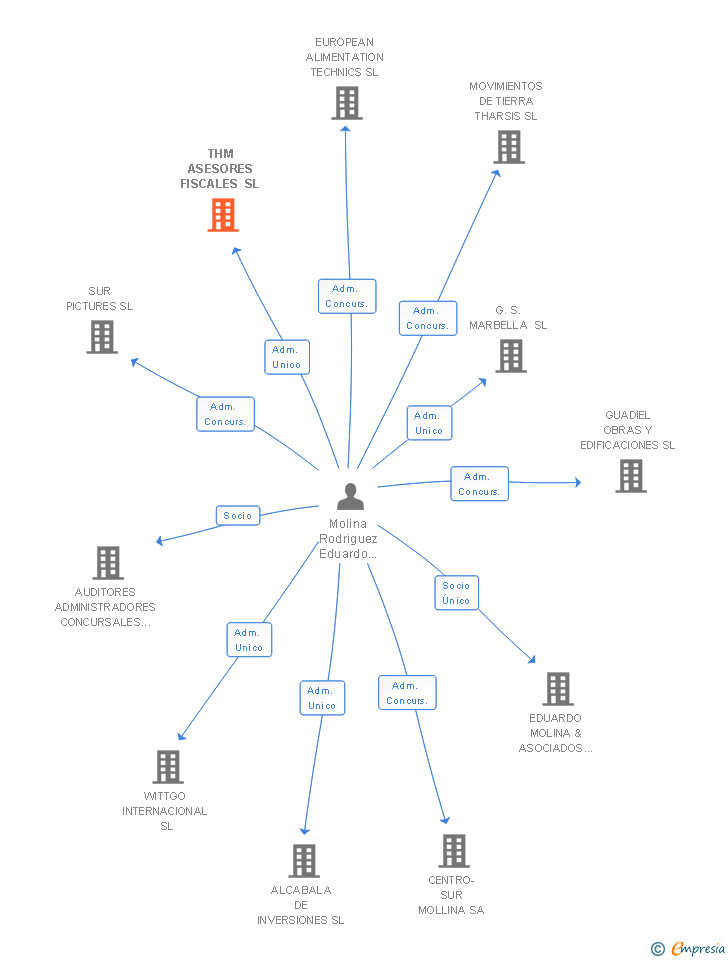Vinculaciones societarias de THM ASESORES FISCALES SL