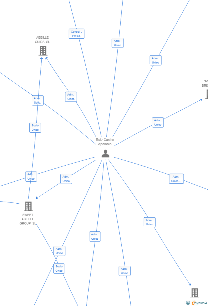 Vinculaciones societarias de SWEET HUB SL