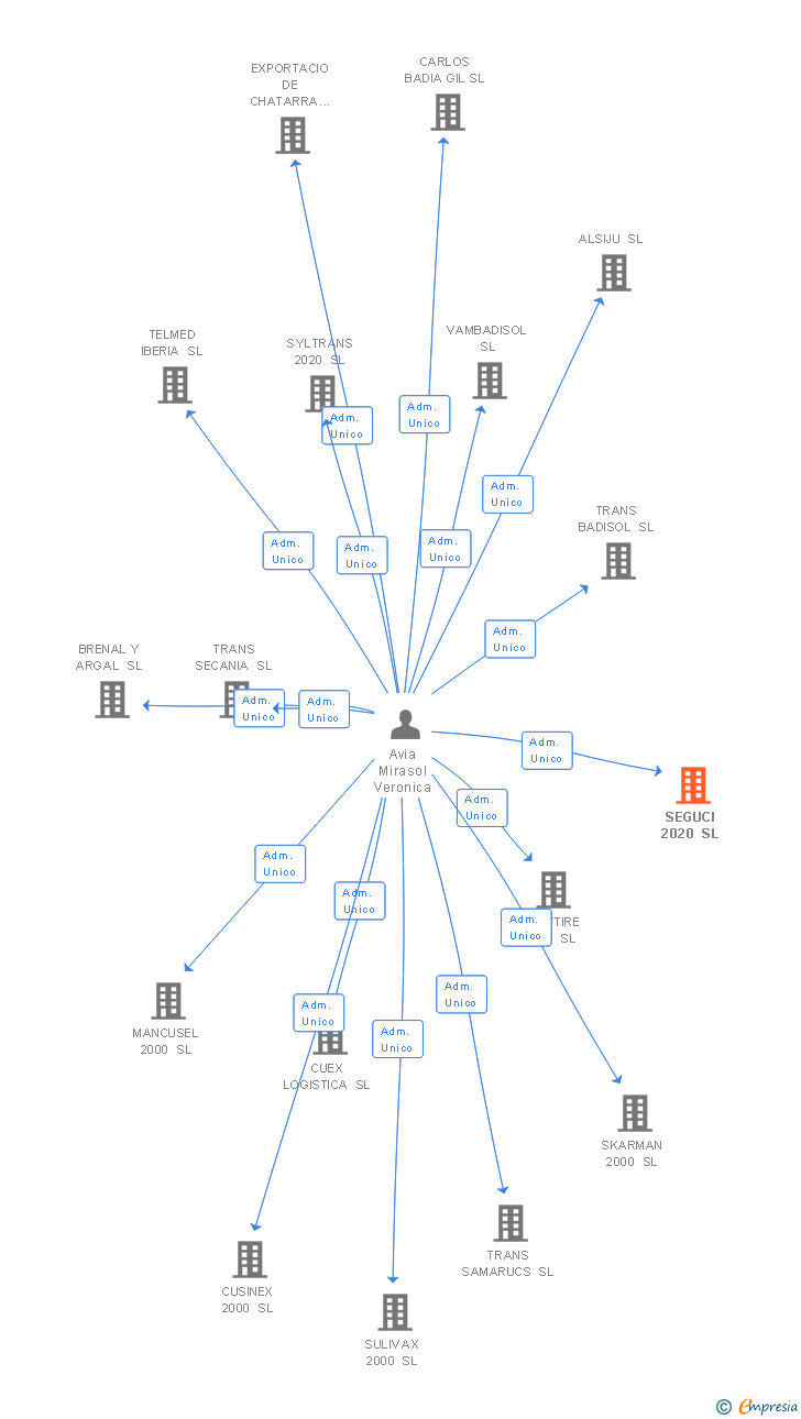 Vinculaciones societarias de SEGUCI 2020 SL