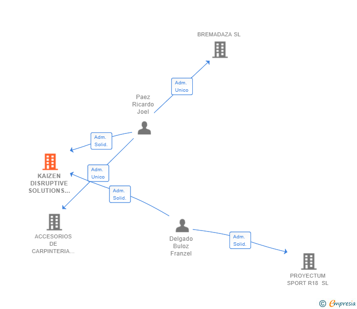 Vinculaciones societarias de KAIZEN DISRUPTIVE SOLUTIONS SL