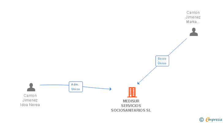 Vinculaciones societarias de MEDISUR SERVICIOS SOCIOSANITARIOS SL