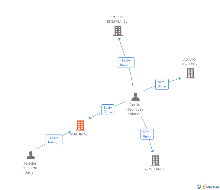 Vinculaciones societarias de YOADRI SL