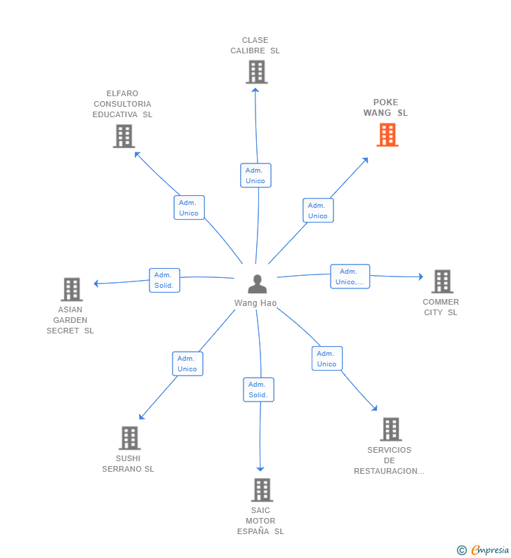 Vinculaciones societarias de POKE WANG SL