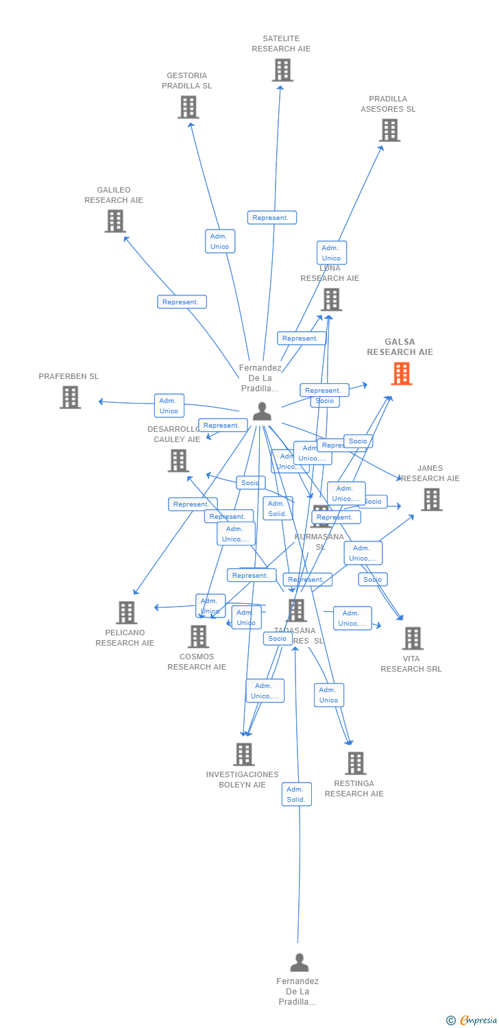 Vinculaciones societarias de GALSA RESEARCH AIE
