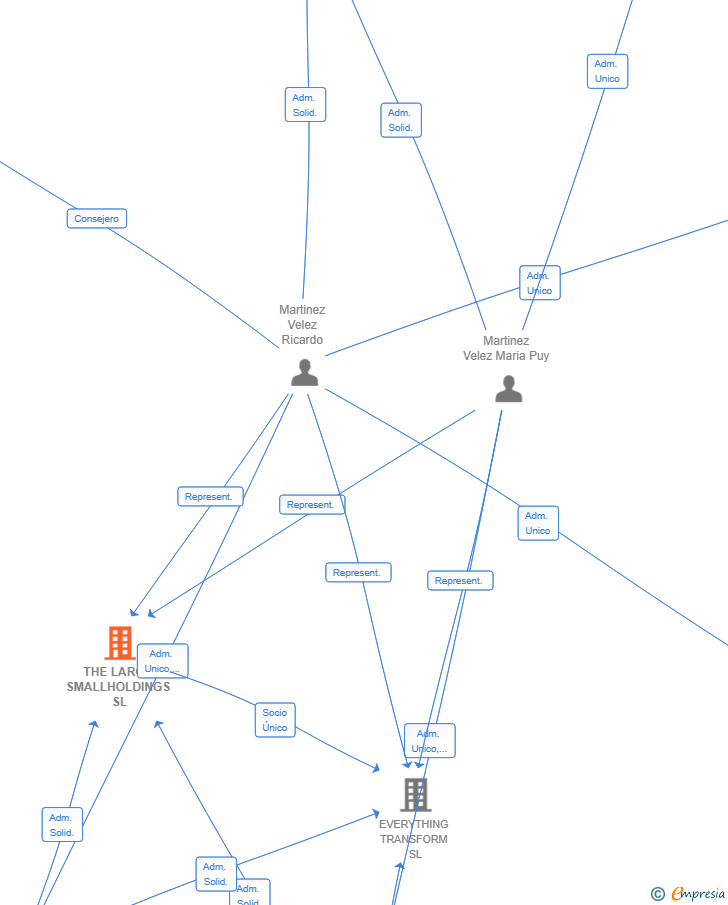 Vinculaciones societarias de THE LARGE SMALLHOLDINGS SL