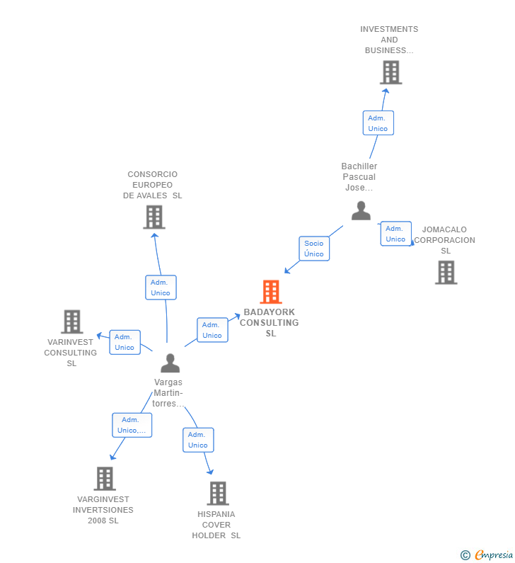 Vinculaciones societarias de BADAYORK CONSULTING SL