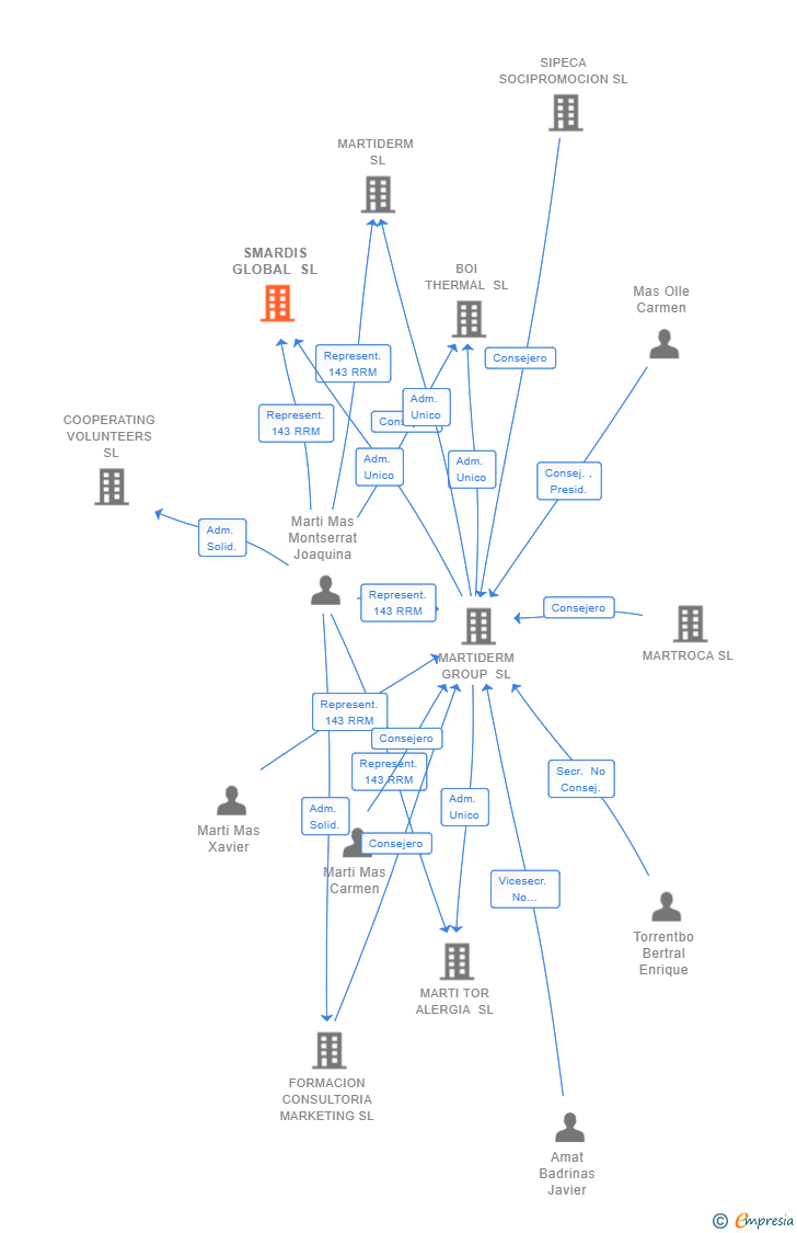 Vinculaciones societarias de SMARDIS GLOBAL SL