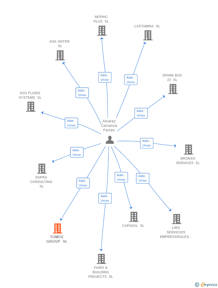 Vinculaciones societarias de TOMOE GROUP SL