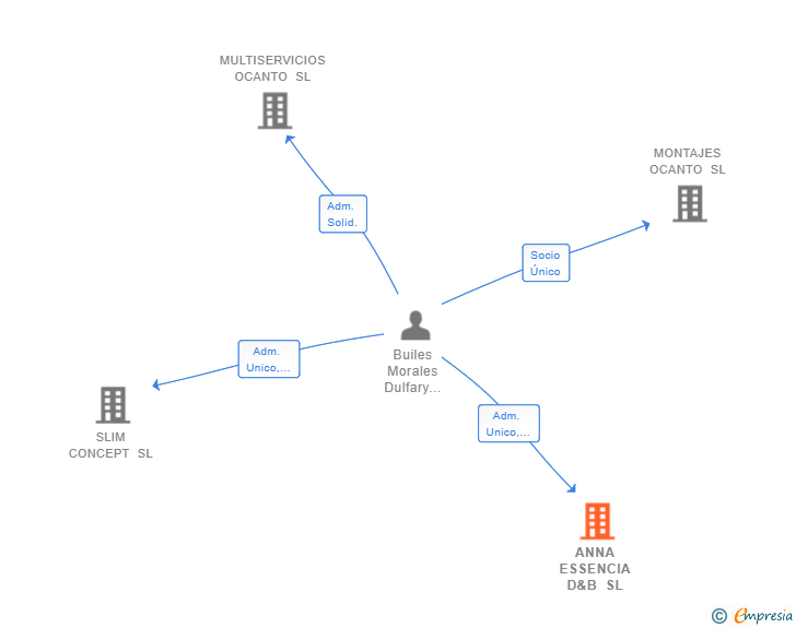 Vinculaciones societarias de ANNA ESSENCIA D&B SL