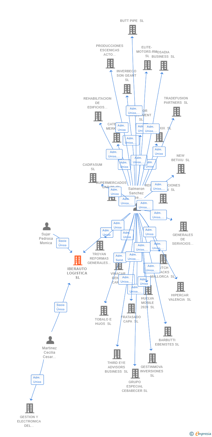 Vinculaciones societarias de IBERAUTO LOGISTICA SL