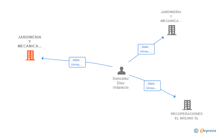 Vinculaciones societarias de JARDINERIA Y MECANICA CASTRILLON 2019 SL